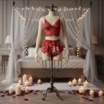 Scarlet Blossom Lace & Satin Sleep Set
