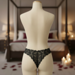 Midnight Bloom Sheer Embroidered Bikini Panty - Image 3