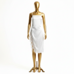 فستان ميدي من الحرير العاجي