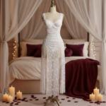 ⁦فستان ماكسي شفاف مكشكش بنقشة زهر الورد⁩ - الصورة ⁦4⁩