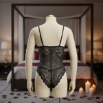 Noir Seduction Lace Corset Bodysuit - Image 2