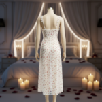 Blush Bloom Sheer Ruched Slip Dress - Image 2