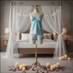 ⁦روب ساتان بلون “آزور جاردن”⁩ - الصورة ⁦3⁩