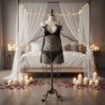 Midnight Sheer Bow Babydoll Set