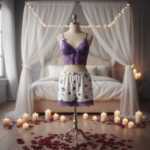 ⁦طقم استرخاء دانتيل “بوردو بلوم”⁩ - الصورة ⁦3⁩