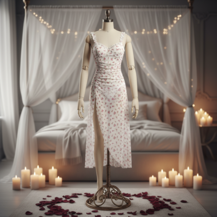 Blush Bloom Sheer Ruched Slip Dress