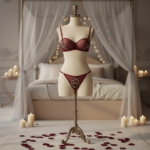 Noir Leopard Sheer Bra & Thong Set - Image 4